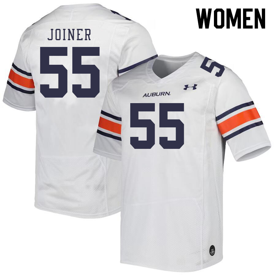 Women #55 Bradyn Joiner Auburn Tigers College Football Jerseys Stitched-White - Click Image to Close